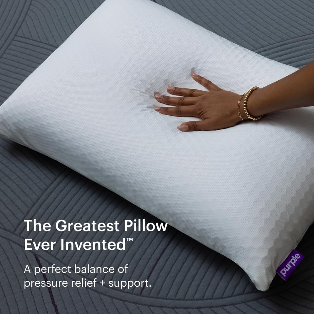Purple Harmony Pillow - Medium Loft, Standard Size, Cooling Gel Neck Pillow | Side Sleeper Pillow, Weightless Medium Feel, GelFlex Grid and Talalay Latex Foam for Pressure-Relieving Support - Image 3