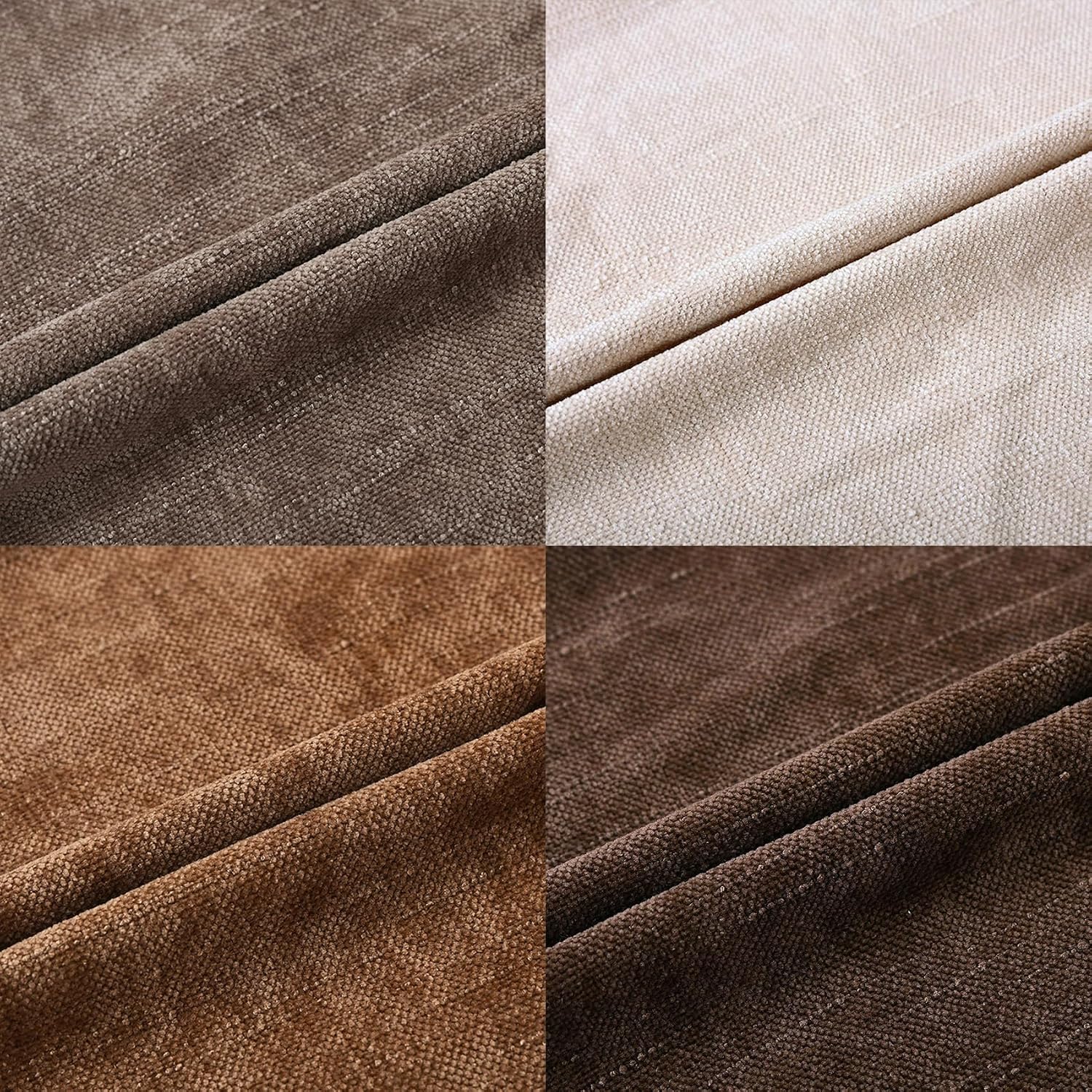Set of 4 Soft Textured Throw Pillow Covers 18x18 Inch Cozy Decorative Farmhouse Cushion Cover Square Accent Pillow Cases for Bed Couch Sofa Living Room, Beige Taupe Brown - Image 7