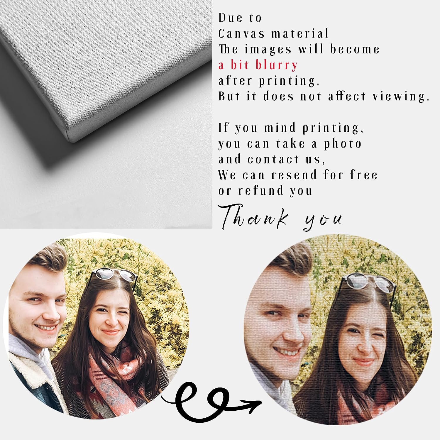 DIYKST Custom Canvas Prints with Your Photos Canvas Prints Custom Picture Canvas Customized Photo Personalized Canvas Pictures for Wall Decor Gifts for Couple valentines Day 8 X 12-24 X 36 - Image 8