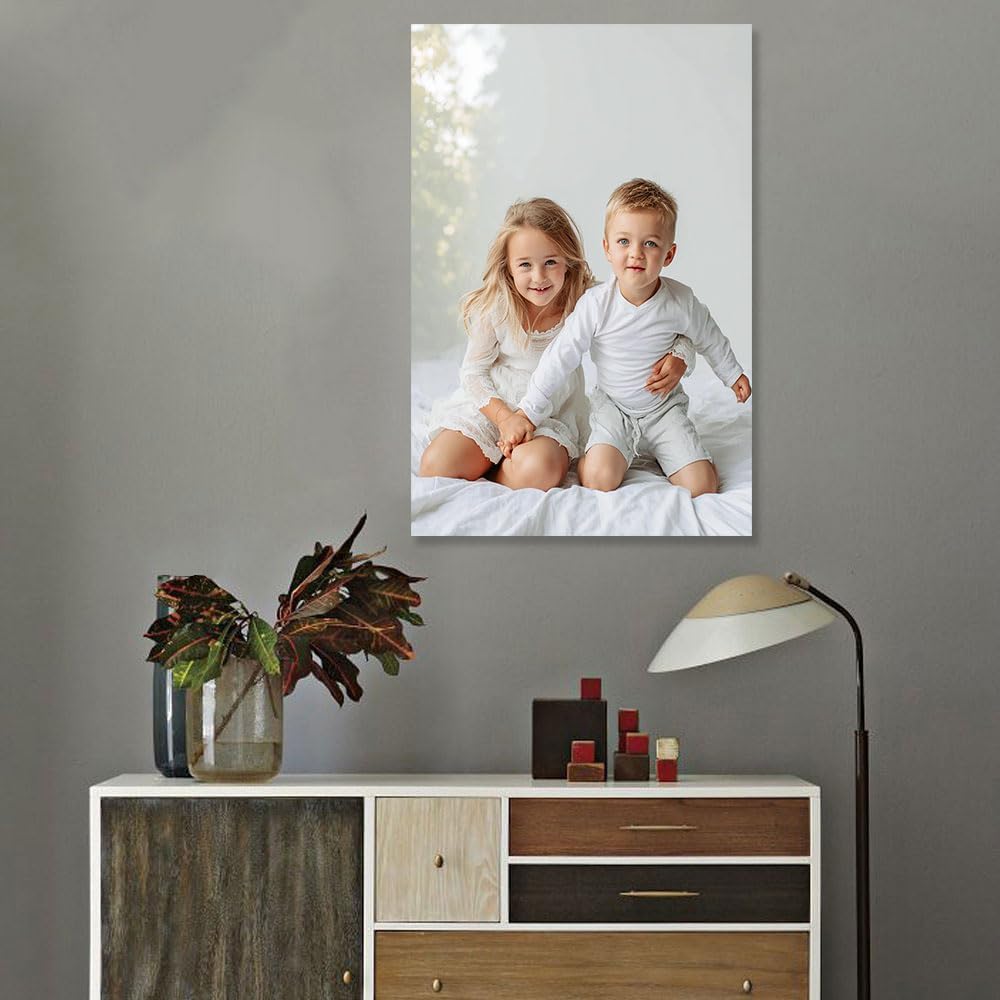 Canvas Prints With Your Photos, Custom Wall Art, Personalized Picture to Canvas, Custom Poster, Photo Prints, Pictures for Pet Family, Gift for Mom Friend, Decor for Home Bedroom Framed Ready to Hang - 8L" x 10W" - Image 4